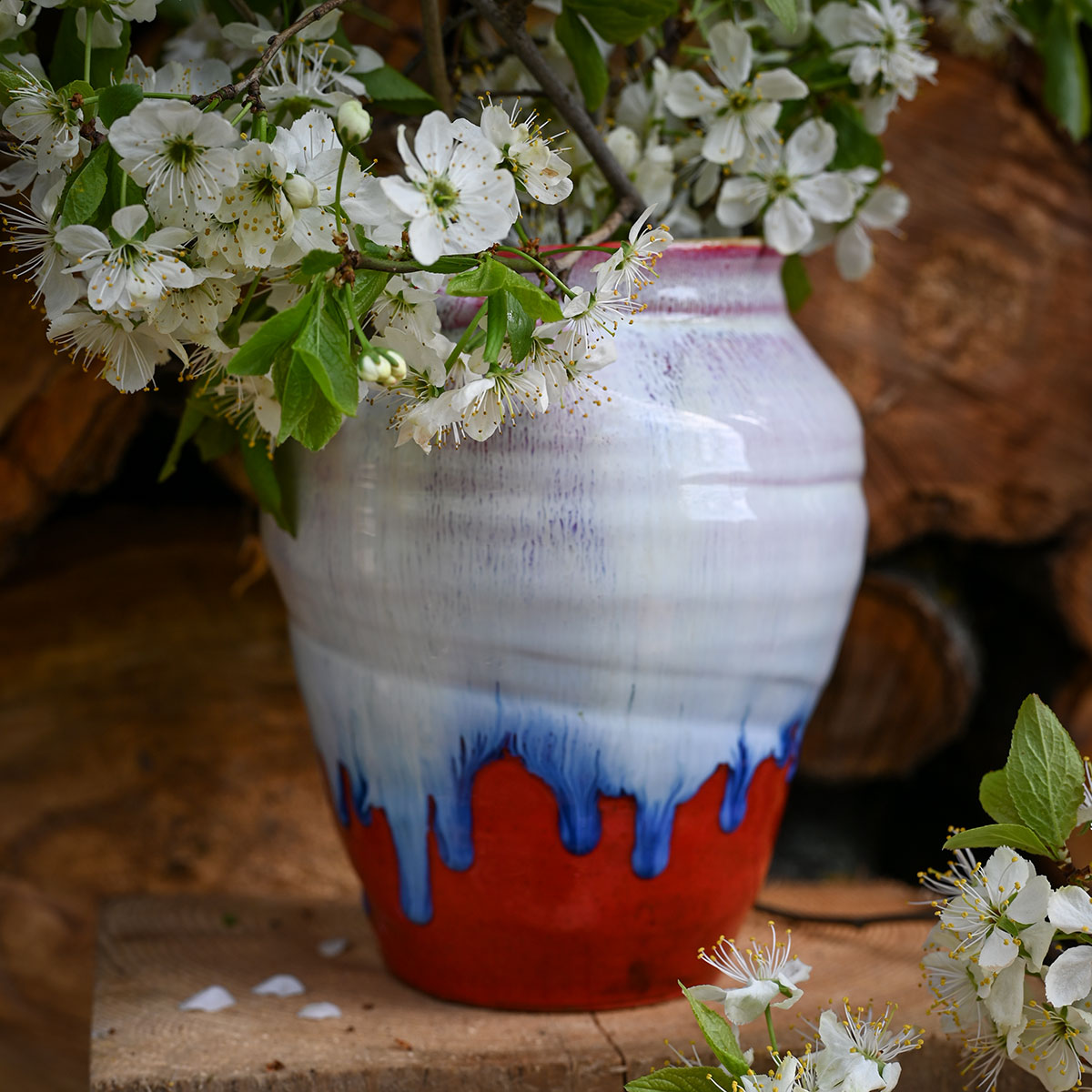 картинка Керамическая ваза ручной работы "Огонь" - DishWishes.Ru