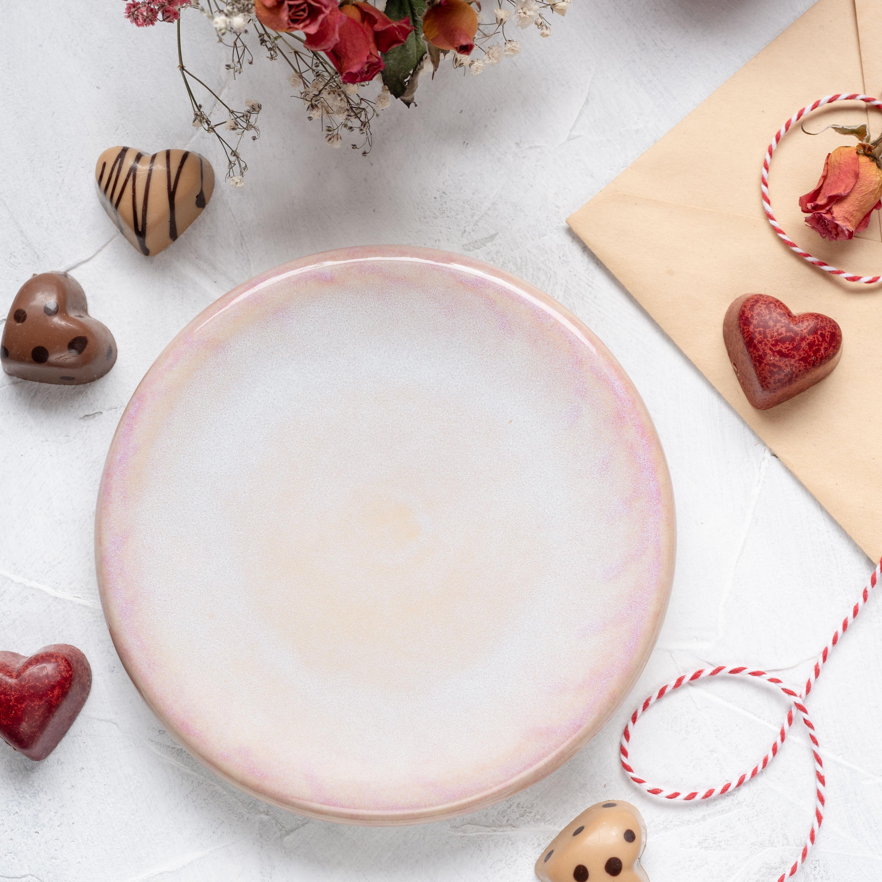картинка Десертная тарелка Pottery Atelier розовая 15 см - DishWishes.Ru