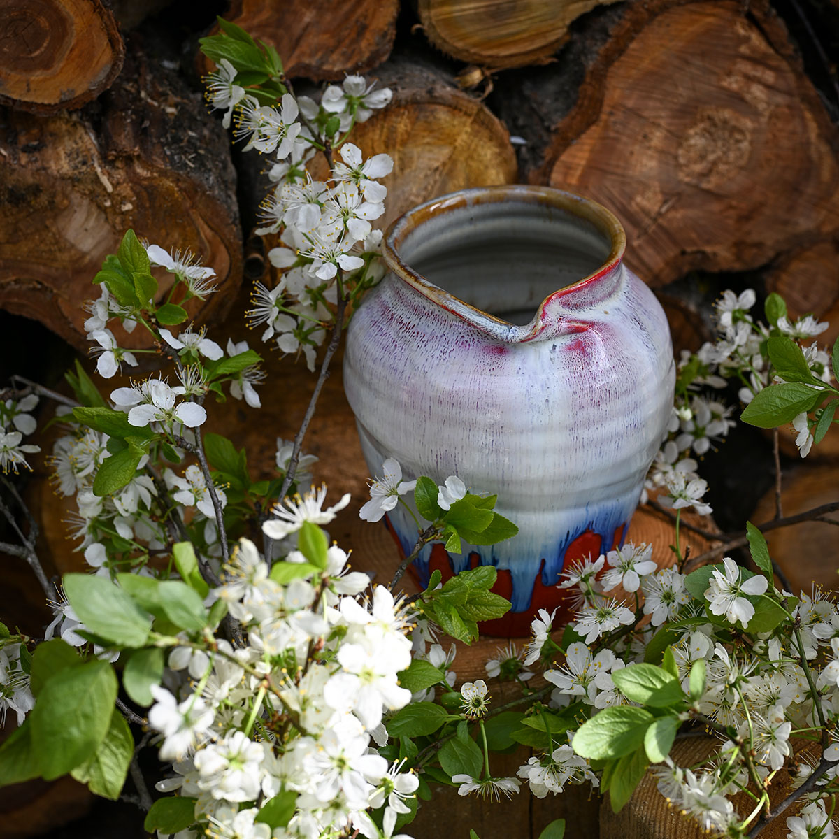 картинка Керамическая ваза ручной работы "Огонь" - DishWishes.Ru