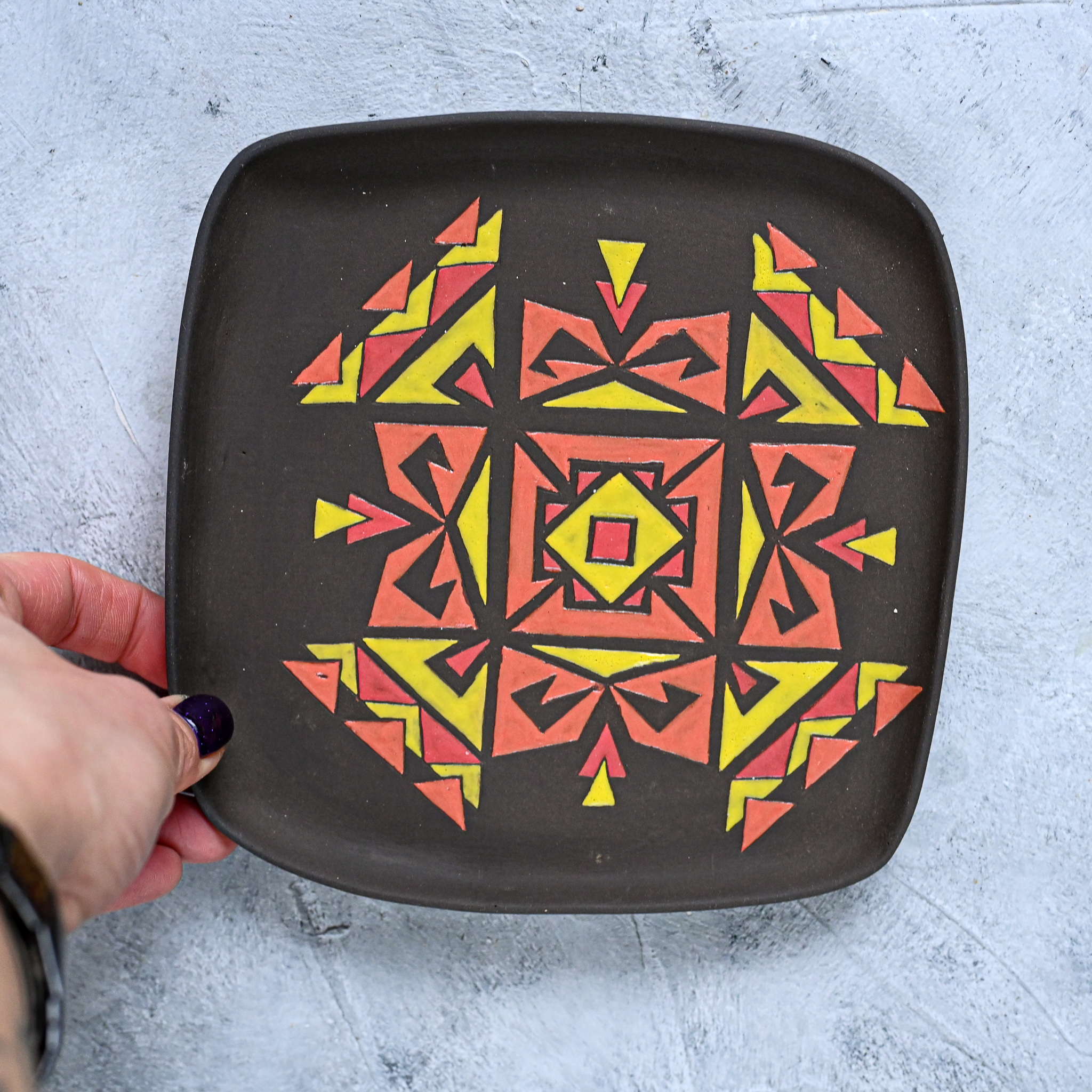 картинка Керамическая тарелка "Инки" малая 4 - DishWishes.Ru